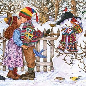 White Mountain Puzzles First Kiss Jigsaw Puzzle, Multicolor