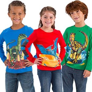 Glow Wild Chomposaurus Children's T-Shirt Glow in The Dark Cotton Tee