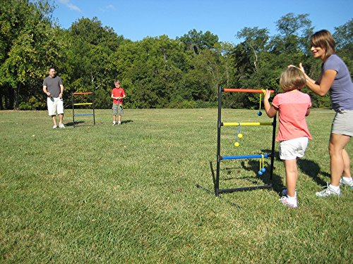 Driveway Games LADRTS-GM-00140 Ladder Ball Toss Game with 6 Bolos Bolas & Carrying Case for Outdoor, Lawn, Yd
