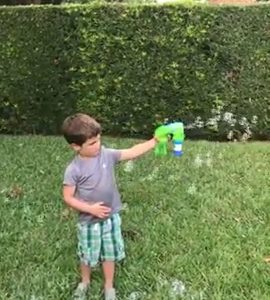 Little Kids Fubbles Light Up Bubble Blaster Blows Tons of Bubbles for Kids Includes Bubble Solution, Green