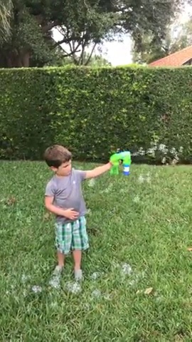 Little Kids Fubbles Light Up Bubble Blaster Blows Tons of Bubbles for Kids Includes Bubble Solution, Green