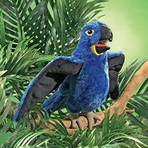 Folkmanis Blue Macaw Hand Puppet Plush