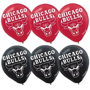 "Chicago Bulls NBA Collection" Printed Latex Balloons, Party Decoration
