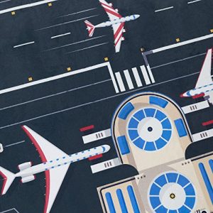 Baby Play Mat for Kids, Microfiber Flannel Fleece & Foam Mat with Non Slip Back and Airport Scene for Toddlers, Boys and Girls by Hey! Play!