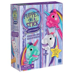 Educational Insights Rainbow Prancers Puppet-on-a-Stick, Box Of 3