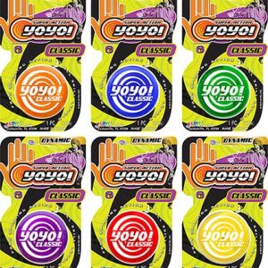 JA-RU Classic Yoyo Game Toy Professional Yo-Yos (8 Pack Assorted Colors) . Yoyos for Kids Pinata Filler Gifts Ideas for Party Favors in Bulk | | Item # 1986-8p