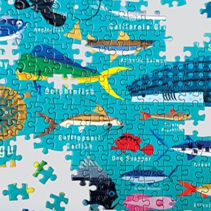 Mudpuppy Ocean Life 1000 Piece Jigsaw Puzzle for Adults and Families, Family Puzzle with Colorful Illustrations of Fish, Sharks and Ocean Life