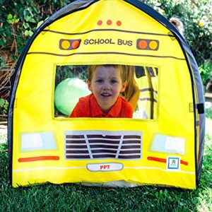 Pacific Play Tents 95400 Kids School Bus 6 Foot "D" Tunnel Playhouse for Indoor / Outdoor Play - 60" x 30" x 30"