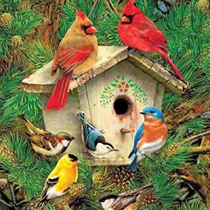 Springbok Puzzles - Feathered Retreat - 1000 Piece Jigsaw Puzzle - Large 24 Inches by 30 Inches Puzzle - Made in USA - Unique Cut Interlocking Pieces