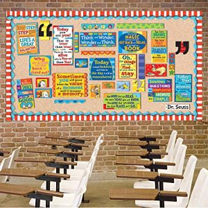 Eureka Dr.Seuss 'Cat in The Hat' Bulletin Board Trim and Classroom Decoration for Teachers, 12pc, 3.25'' W x 37'' L