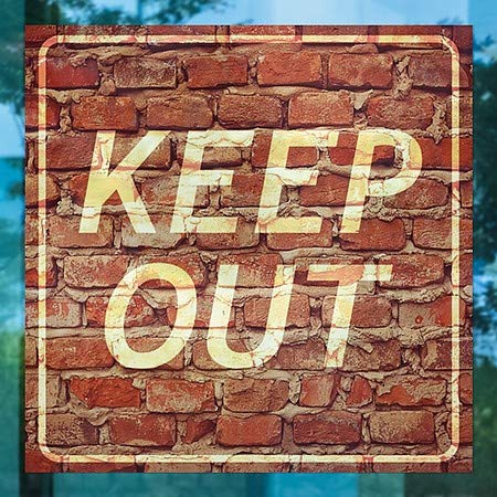 CGSignLab |"Keep Out -Ghost Aged Brick" Window Cling | 8"x8"