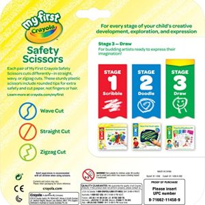 Crayola My First Safety Scissors, Toddler Art Supplies, 3ct