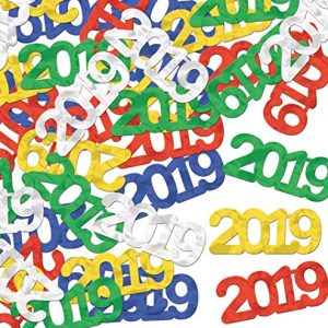 Beistle 50674-19 Fanci-Fetti 2019" Silhouettes 2 Ounces, Multicolored