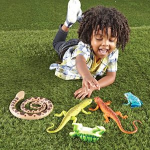 Learning Resources Jumbo Reptiles & Amphibians I Tortoise, Gecko, Snake, Iguana, and Tree Frog, 5 Animals