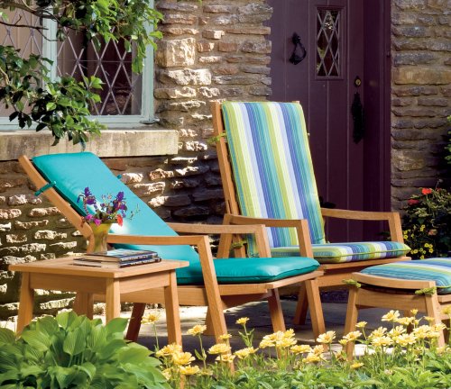 Oxford Garden - Siena Collection Shorea Reclining Armchair | 100% Tropical Shorea Hardwood Outdoor Furniture