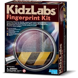 4M KidzLabs Fingerprint Kit - Spy Forensic Science Lab - Educational STEM Toys Gift for Kids & Teens, Boys & Girls