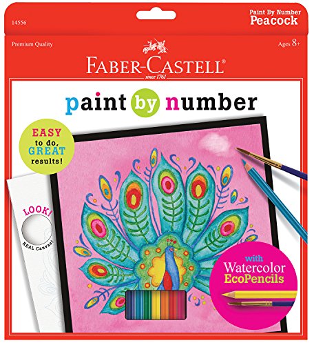 Faber-Castell - Paint By Number Peacock Art Kit - Premium Kids Crafts