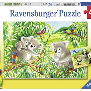 Ravensburger 07820, Sweet Koalas and Pandas 2 x 24 Piece Puzzles in a Box, 2 x 24 Piece Puzzles for Kids, Every Piece is Unique, Pieces Fit Together Perfectly