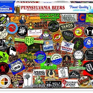 White Mountain Puzzles Pennsylvania Craft Beer-1000 Piece Puzzle-Designer: Lois B. Sutton