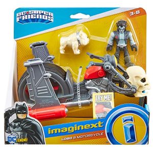 Fisher-Price Imaginext DC Super Friends Lobo Figure & Motorcycle