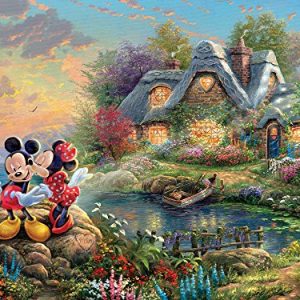 Ceaco Perfect Piece Count Puzzle - Thomas Kinkade Disney Dreams Collection - Mickey Mouse and Minnie Mouse