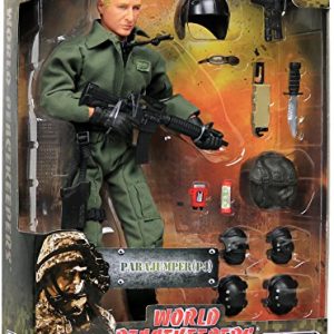 Click N' Play Military Parajumper PJ Swat Team 12" Action Figure Play Set with Accessories
