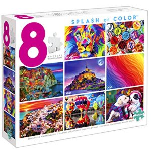 Buffalo Games Splash of Color 8-in-1 Jigsaw Puzzle Multi Pack