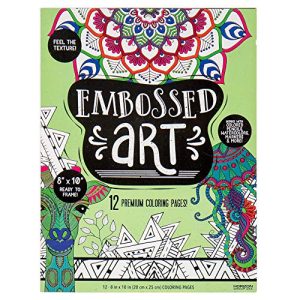Horizon Group USA Embossed Art Coloring Pad, 8 in. x 10 in, Multicolor