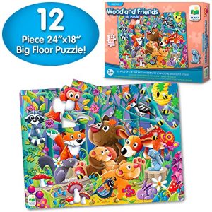The Learning Journey My First Big Floor Puzzle – Woodland Friends – 12-Piece Toddler Puzzle (2 x 1.5 feet) – Educational Gifts for Boys & Girls Ages 2 and Up