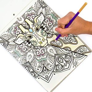 Horizon Group USA Embossed Art Coloring Pad, 8 in. x 10 in, Multicolor