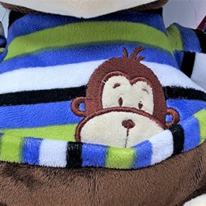 Linzy Toys 12.5" Hear No Evil, Speak No Evil, See No Evil Soft Plush Monkey Stuffed Animal for Boys or Girls (Speak No Evil, Boy)