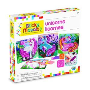 Orb The Factory Sticky Mosaics Unicorns Arts & Crafts, Pink/Teal/Blue/Purple, 12" x 2" x 10.75"