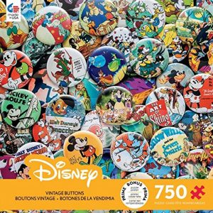 Ceaco Disney Collections Vintage Buttons Jigsaw Puzzle, 750 Pieces