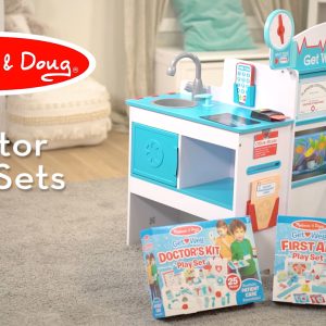 Melissa & Doug Wooden Get Well Doctor Activity Center - Waiting Room, Exam Room, Check-in Area